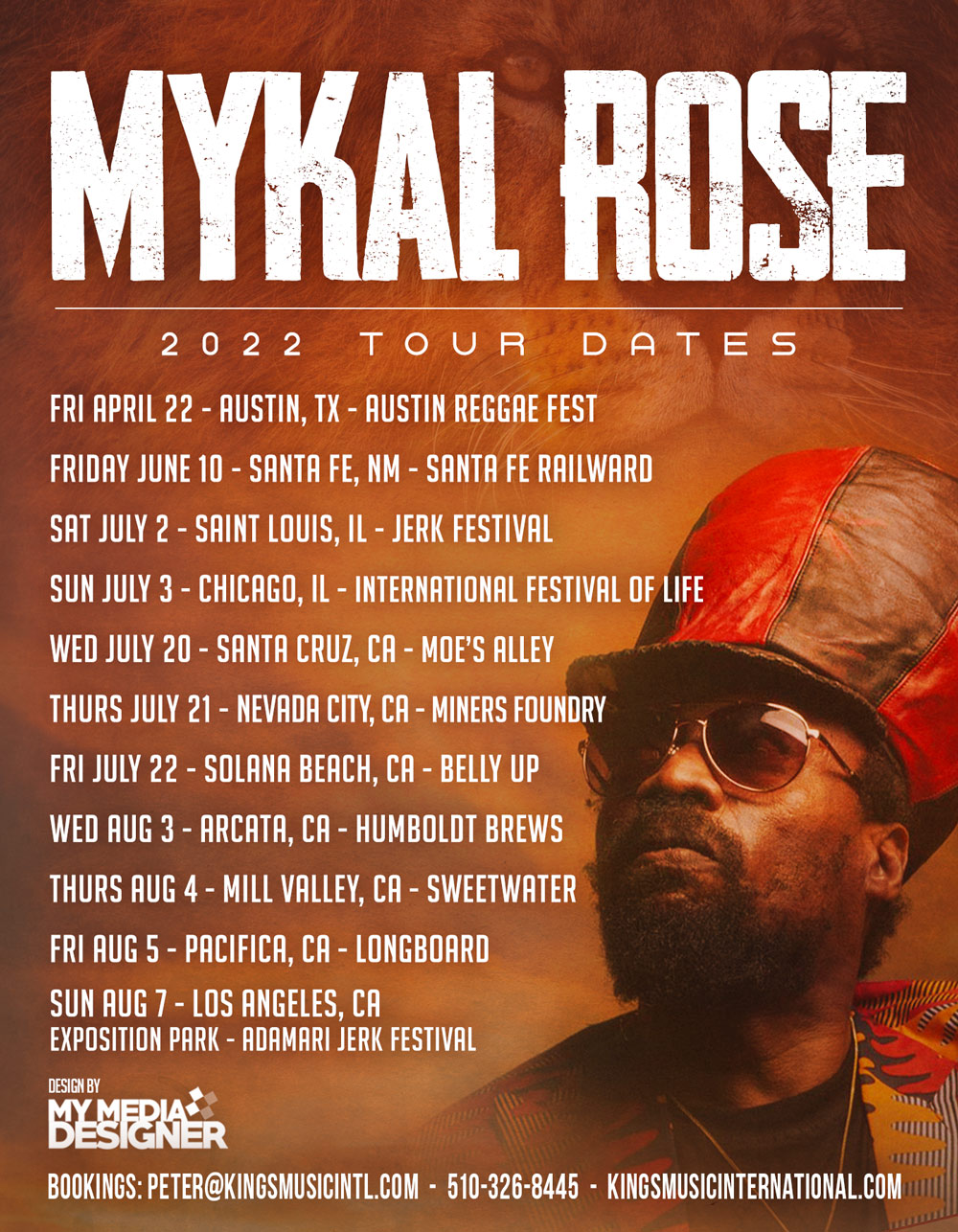 Mykal Rose 2022 Tour Dates
